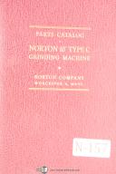 Norton 10" Type C Grinding Machine Parts Catalog Manual Year (1945)